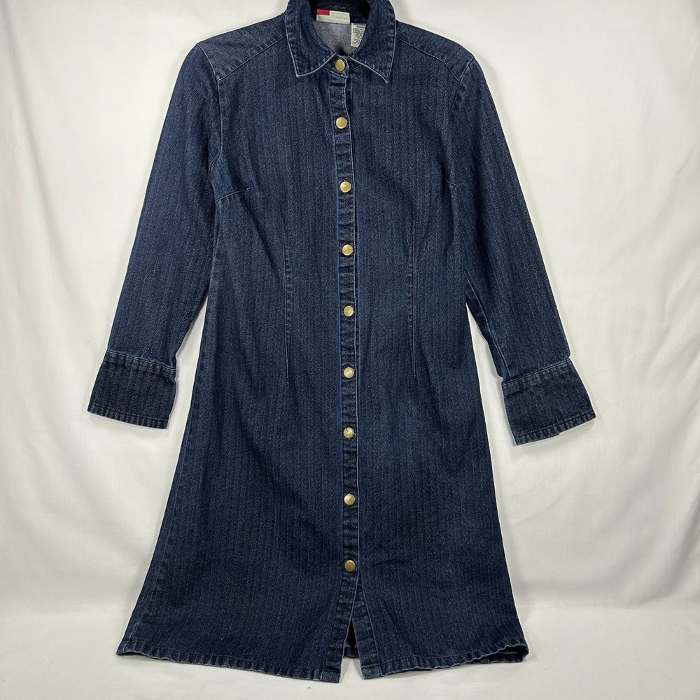 Faded Glory 1972 Special Edition Vintage Denim Long Sleeve Shirt Dress Size M